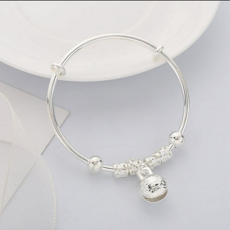 Genuine S925 Sterling Silver Gold Charms Bracelet Beaded Fashion Exquisite  Charm Original Bracelet Making Jewelry for Gifts 