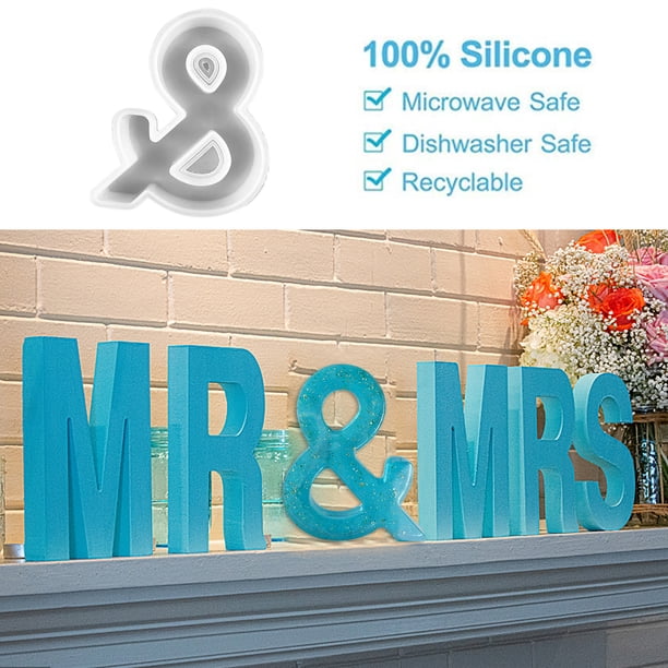 Molde de resina - Moldes de fundición de epoxi con símbolo de silicona Ampersand y & Sign Ndcxsfigh Nuevos Originales