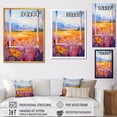 thumbnail image 4 of Designart "Breezy View of Floral Windows in Pink and Yellow II" Landscapes Canvas Wall Art - Traditional Pink Meadow Entryway Wall Art Print, 4 of 6
