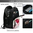 thumbnail image 4 of Easygdp Textured Heart Abstract Art Mochila para Laptop de Viaje con Puerto USB, Mochila para Laptop con Puerto de Carga USB para Mujeres y Hombres, 4 of 7
