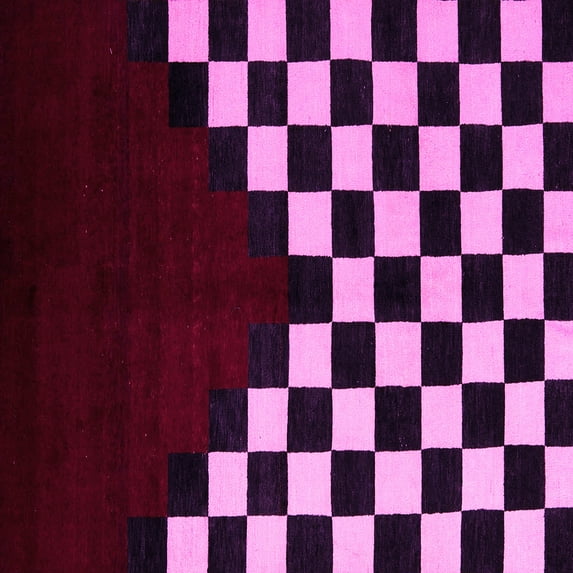 Ahgly Company Indoor Square Abstract Pink Modern Area Rugs, 4' Square