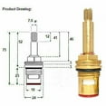 thumbnail image 4 of Mduoduo Shower Bath Tap valve Cartridge Quarter Turn flow Long Tall Stem insert 20 1/2",Anti-Clockwise, 4 of 6