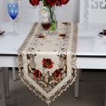 thumbnail image 4 of PEACNNG Table Runner Embroidery Flower Tablecloth, 4 of 10