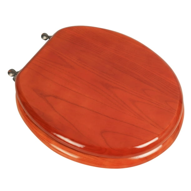 BathDecor American Cherry Finish Designer Solid Elongated Oak Wood