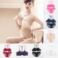 thumbnail image 6 of Saient Womens Front Closure Lace Racer Back Racerback Push Up Bras Seamless Bra set, 6 of 6
