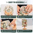 thumbnail image 4 of Vintage Medallion Floral Flowers Table Lamp for Desk Nightstand Lamp with USB Modern Gifts for Bedroom Living Room Kids Room, 4 of 7