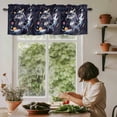 thumbnail image 5 of Astronaut Galaxies Clouds Window Valance Curtain Sporty Style Baseball Rod Pocket Short Curtain for Living Room, Bedroom & Kitchen Window Decor 42x12in, 5 of 8