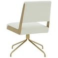 thumbnail image 5 of SAFAVIEH Couture Emmeline Boucle Mid Back Swivel Office Chair, Ivory/Gold, 5 of 7
