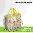 thumbnail image 3 of Garden Tool Bag,Pioneer Flower Floral Print Pattern Garden Tool Organizer,Garden Gifts,Waterproof Multi-Pocket Garden Tool Storage 11.8x5.5x11.4 Inch(Tools NOT Included), 3 of 6