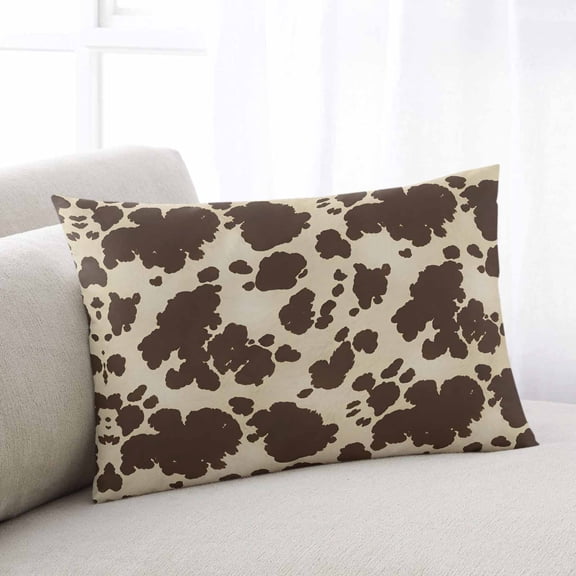 Brown Beige Standard Size Pillow Cover, Pillowcase Protectors with Zipper, Breathable Decorative Throw Pillow Case Cover, Modern Animal Texture Abstract Pillow Shams for Couch Sofa 20x26Inch