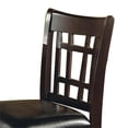 thumbnail image 2 of Allora Wood Lattice Counter Height Chairs in Brown/Black (Set of 2), 2 of 5