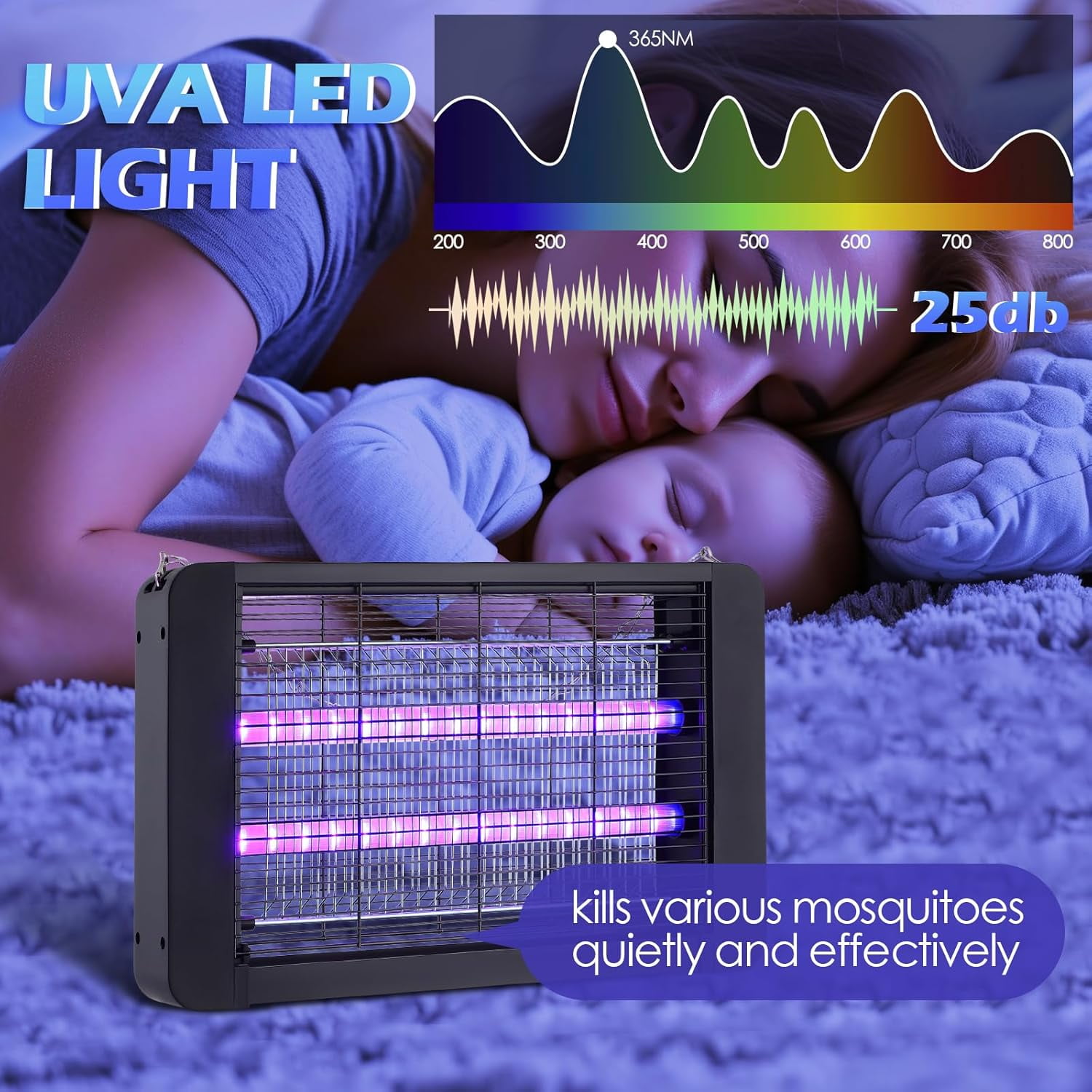 LED Bug Zapper Indoor, Powerful Electric Mosquito Zapper, Durable Fly Trap Mosquito Trap, Fly Killer