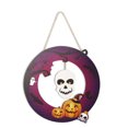 thumbnail image 1 of Halloween Decorations Ghost Hanging Sign Front Door Hanger Wreath Decor, 1 of 6