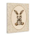 thumbnail image 2 of Stupell Industries Neutral Bunny in Oval Border Canvas Wall Art, design by LSR Design Studio, 2 of 8