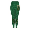 thumbnail image 4 of Gamivast High Waisted Leggings for Women Shamrock Graphic Stretchy Tummy Control Butt Lifting Legging Casual Festival Pant St Patricks Day Outfits, 4 of 9