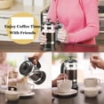 thumbnail image 6 of 1000ML/ 600ML French Press Coffee Maker High Borosilicate Glass House Coffee Brewer Milk Foam Frother Barista Tea Maker, 6 of 8