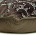 thumbnail image 2 of Decorative Brown 18"x18" (45x45 cm) Pillow Covers, Velvet Beaded Hand Embroidery Throw Pillows For Sofa, Abstract Pattern Modern Style - Abra, 2 of 3