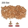 thumbnail image 3 of Uxcell 200 Sets Leather Rivets 8mm x 8mm Metal with 3 Setter Tools for Craft, Light Gold Tone, 3 of 6