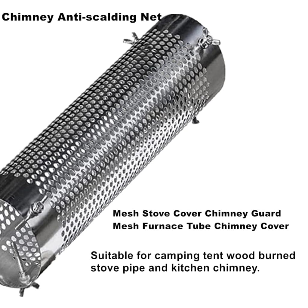 Portable Stainless Steel Tent Stove Chimney Heat Protector for Outdoor Use