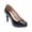 Dark Blue, variant on Womens Rainaa Snake Print Faux Leather Pumps