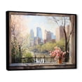 thumbnail image 2 of Designart "Central Park Views New York's Green Heart III" Cityscapes Framed Wall Art - Industrial Green New York City Hallway Framed Wall Art Decor, 2 of 6
