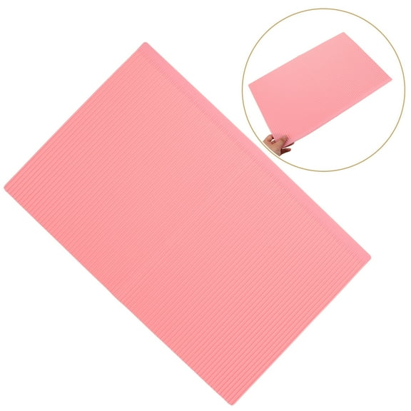 OUNONA Refrigerator Shelf Mats Pink Silicone Leak Prevention for Glass Shelves 1Pack