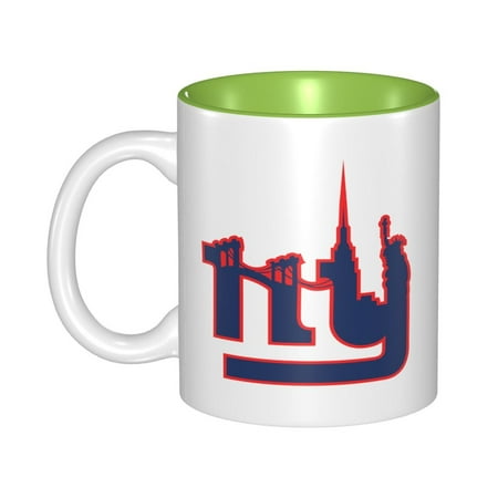 

New_York_Giants 11 Oz Originality Coffee Mugs Large Water Mugs With Handle Porcelain Coffee Cup Thank You Gifts For Mom Dad And Friends Green
