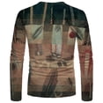 thumbnail image 5 of Clothes under $5 Viikei Mens Long Sleeve T Shirts Long Sleeve Shirts for Men Men's Loose Round Neck 3d Printing Long-sleeved T-Shirt Top, 5 of 5