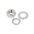 thumbnail image 2 of M6 Thread Diameter 304 Stainless Steel Hex Nut Flat Washer Split Lock 25 Sets, 2 of 4