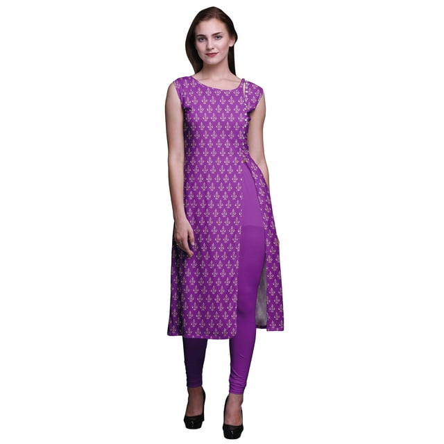 Bimba Robe Kurti Longue Imprimée Tunique Droite Robes pour Femmes Haut Indien