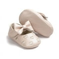 thumbnail image 4 of Baby Girls Soft Soled Bowknot Dress Shoes Flats Newborn Anti-slip Crib Shoes Prewalker 0-39M, 4 of 5