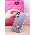 thumbnail image 3 of WIRESTER Transparent Soft Gel TPU Clear Case Slim Protective Cover for Samsung Galaxy S22 6.1" 2022, English Bulldog Dog Lying Down Looking Up, 3 of 3
