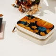 thumbnail image 7 of Thanksgiving Pumpkin Leaves Velvet Necklace Holder: Portable Travel Organizer Box with Removable Compartment - Great Gift for Any Occasion, 7 of 7