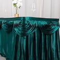 thumbnail image 5 of BalsaCircle 14 feet x 29" Peacock Teal Satin Drape Banquet Table Skirt Wedding Party Trade Show Booth Linens, 5 of 8