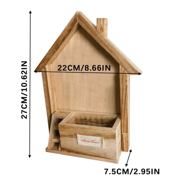 Maceta colgante de madera europea para pared, soporte decorativo para jardín vertical en interiores, ideal para centros comerciales.