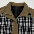 thumbnail image 3 of FNFHFY Womens Plaid Jackets Casual Corduroy Patchwork Jacket Zip-Up Snap Button Plaid Shacket Winter Fall Coats with Pockets, 3 of 9