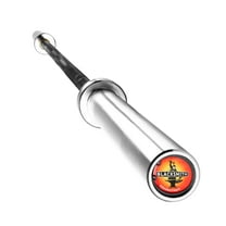 XMARK BLACKSMITH 7' Olympic Bar, Chrome with Black Manganese Phosphate Shaft, Center Knurling, 28 mm grip