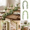 thumbnail image 1 of Plastic Rattan Artificial Eucalyptus Vines with Daisy Flowers Spring Home Decor Simulation Greenery Plants(Green,1Pcs) Rkxzt, 1 of 7
