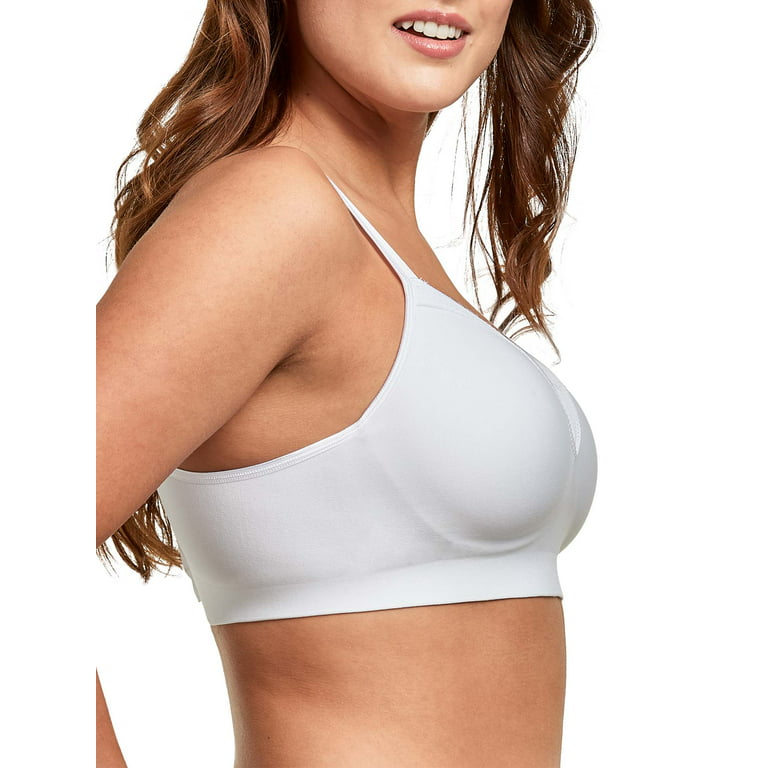 Hanes Ultimate ComfortBlend T-Shirt Wirefree Bra_White_34A at   Women's Clothing store