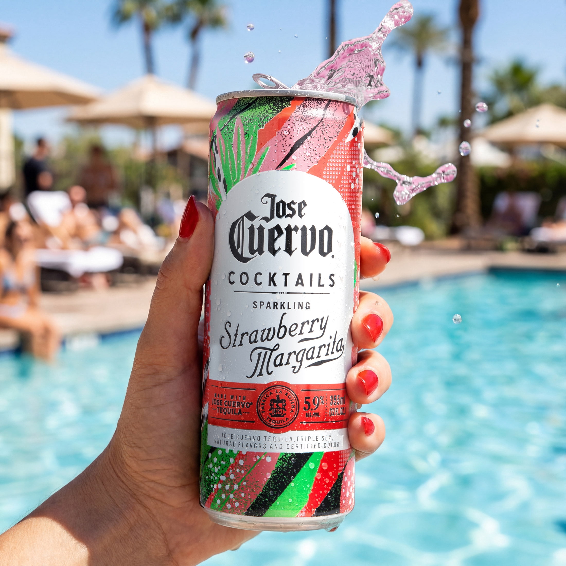Jose Cuervo Sparkling Strawberry Cocktail, 4 pack, 355 ml Cans, 5.9% ABV