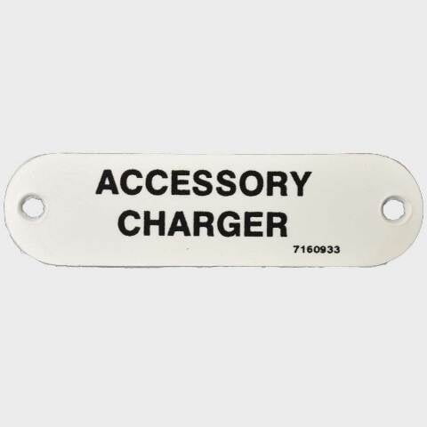 Marquis Boat Label Tag 7160933 | Accessory Charger White Plastic