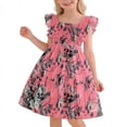 thumbnail image 2 of Vestido de Manga Corta con Bolsillos sin Mangas Cuello Redondo Cargo-Estilo Bolsillos de Pecho Tejido Y Falda Fluida para Niños Y Niñas, 2 of 7