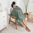 thumbnail image 3 of Comfy Cubs Breathable Nursing Cover - 100% Muslin Cotton, with Rigid Hoop, Fern, 3 of 7
