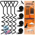 thumbnail image 1 of Kit de estacas para trampolín Eurmax de acero tipo sacacorchos, 4 piezas, 1 of 9