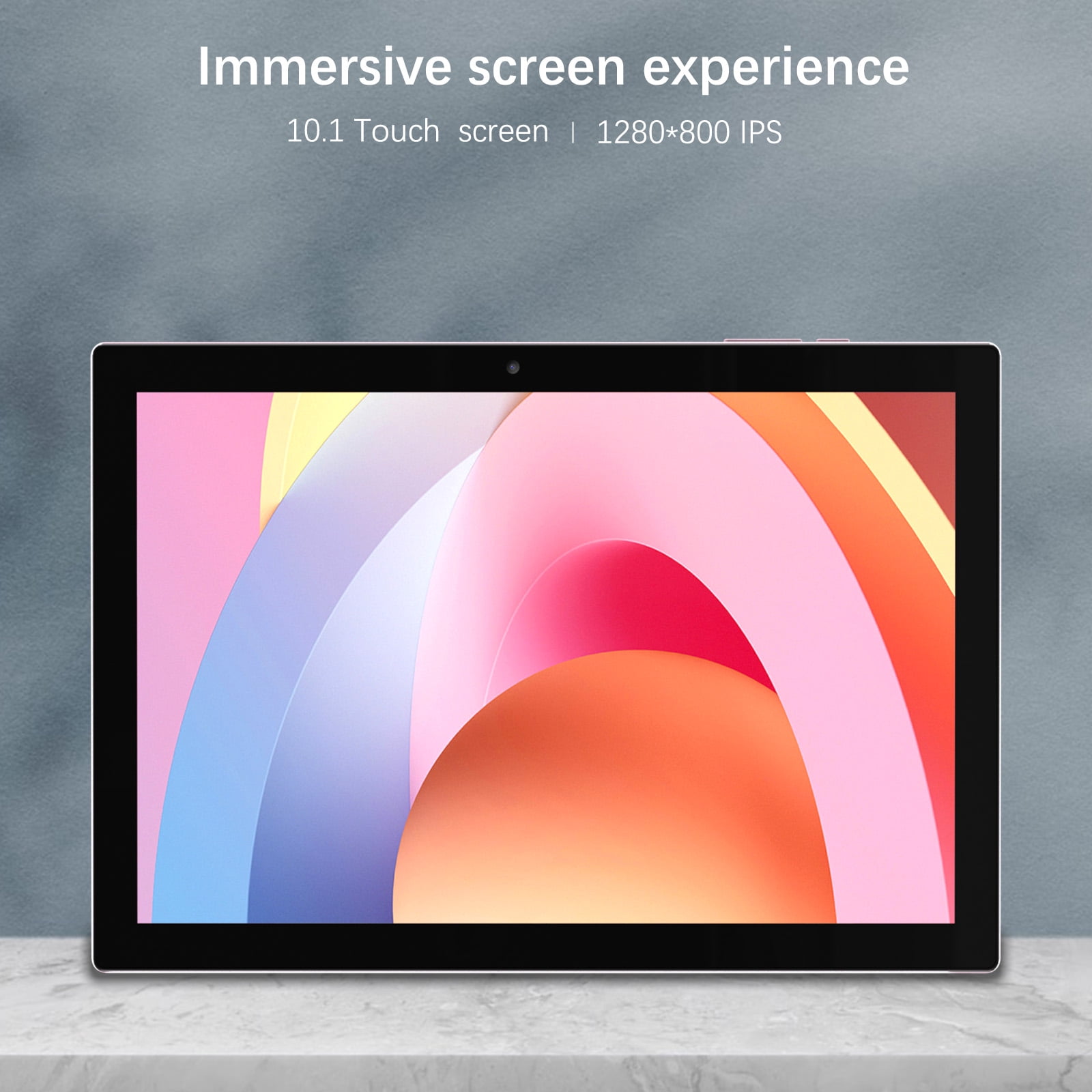 Tablet 64GB 10 Inch Tablet, Android Tablets, 6000mAh Battery Quad Core HD Touch Screen Tableta Computer, with WiFi BT Google Play Tabletas. (Pink)