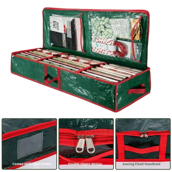 FurNest Christmas Wrapping Paper Storage Containers' Gift Wrap Organizer, O7D9