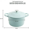 thumbnail image 4 of Gatwick 7 QT Enamel Cast Iron Dutch Oven Pot with Lid, Martha Blue, 4 of 4
