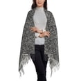 thumbnail image 7 of Pashmina Scarf Silver Flake Glitter Soft Lightweight Wrap & Shawl for Dresses, Weddings, Travel, All Seasons, 7 of 7