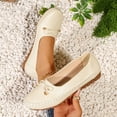 thumbnail image 2 of Miluxas Loafers for Women Penny Shoes Comfortable Slip on Casual Womens Loafers Fashion Leather Lightweight Round Toe Driving Flats Boat Shoes White 9.5(43), 2 of 9
