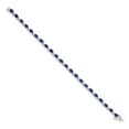 thumbnail image 3 of Auriga Fine Jewelry 10K White Gold Diamond and Sapphire Bracelet 7" for Women, 3 of 5